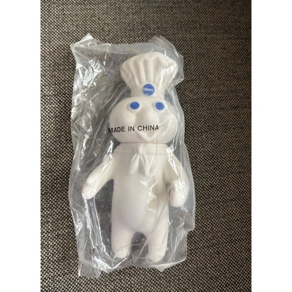 Vintage 1995 Pillsbury Poppin Fresh Doughboy Rubber 7" Figure Swivel Head Doll - Picture 6 of 7
